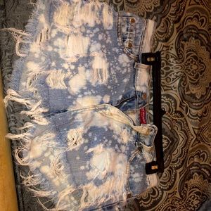 Bleached & Totally Distressed Levi shorts